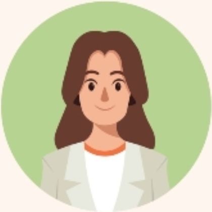 Ilustración de una joven de saco claro
